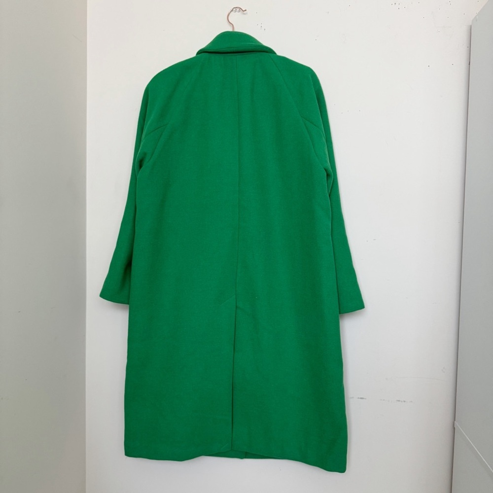 Green Single-Button Long Coat - Picture 6 of 16